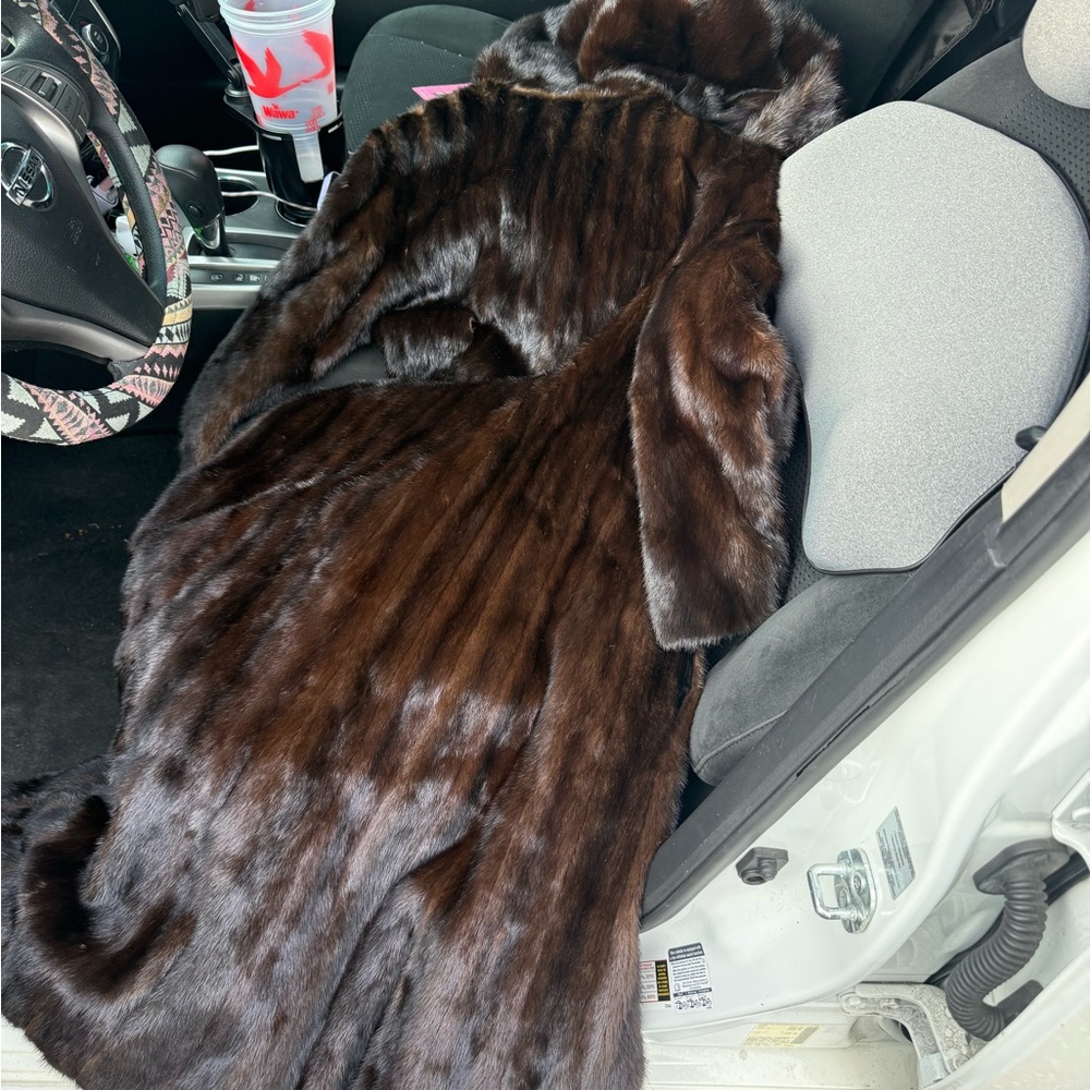 Elegant Brown Fur Coat
